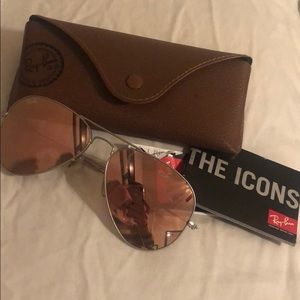Ray-Ban rose gold aviators